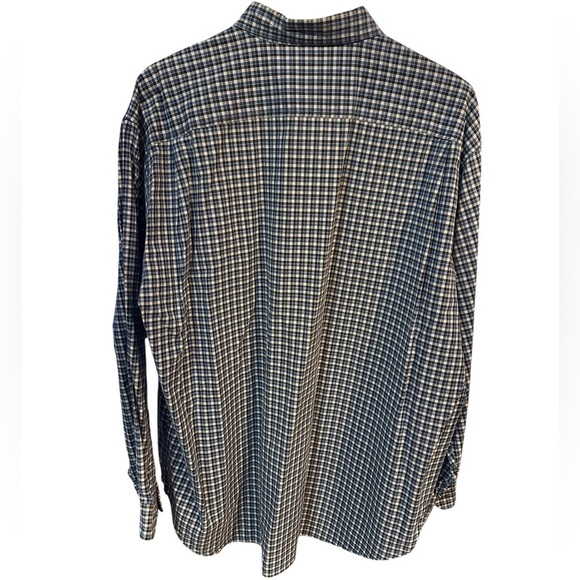 Vtg Abercrombie & Fitch Long Sleeve Button Shirt Plaid Blue Mens Preppy Size L - Picture 2 of 6